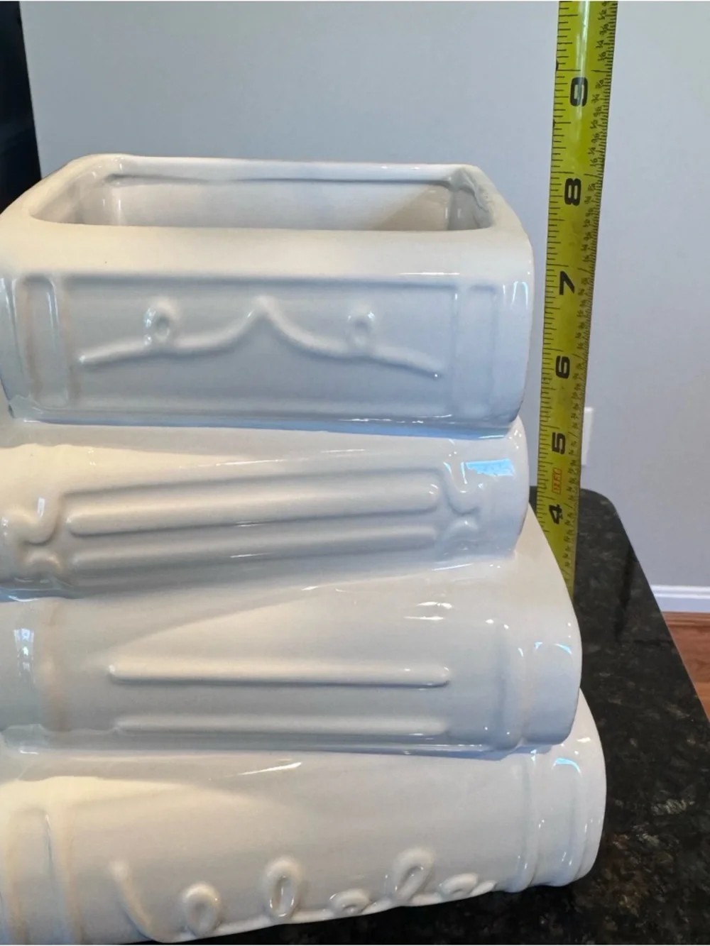 Viral Stacked Ceramic Book Vase Planter NEW
